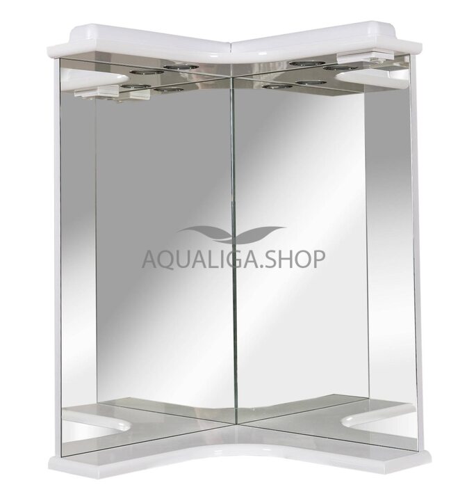 Зеркало Аквародос Глория угловое 45x45 см с подсветкой AP0000505