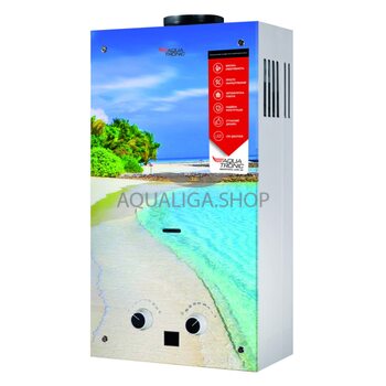 Газовая колонка Aquatronic дымоходная JSD20-AG308 10 л стекло (пляж) JSD20AG308BEACHGLASS