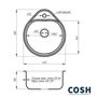 Кухонная мойка Cosh 4450 Satin COSH4450S08 №2