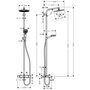 Душевая система с термостатом Hansgrohe Crometta S 240 Showerpipe 27320000 №2