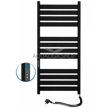 Электрический полотенцесушитель Navin Largo 500х1200 Digital правый черный муар 12-244052-5012