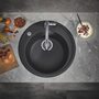 Мойка для кухни круглая Ø 510 Grohe K200 50-C 51 1.0 черный гранит 31656AP0 №3