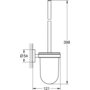 Туалетний йоржик скляний Grohe Essentials матовий графіт 40374AL1 №2