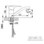 Смеситель для кухни (носик 151мм) Imprese JESENIK 20140-15 №2