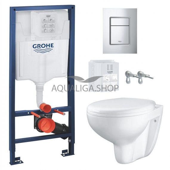 Инсталляция Grohe Rapid SL 39501000 + унитаз GROHE Bau Ceramic 39427000 Soft Close 39493000