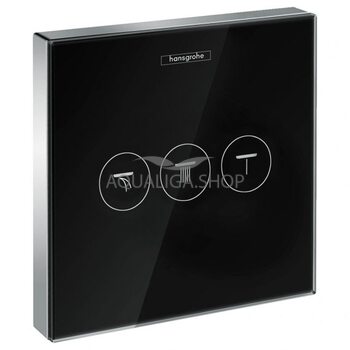 Переключатель для душа встраиваемый Hansgrohe ShowerSelect glass черный 15736600