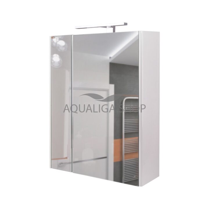 Зеркальный шкаф Qtap Albatross с подсветкой 60 см QT0177ZP600LW