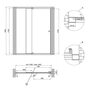 Душевая дверь в нишу Qtap Pisces WHI2013-14.CP5 130-140x185 см PISWHI201314CP5 №2