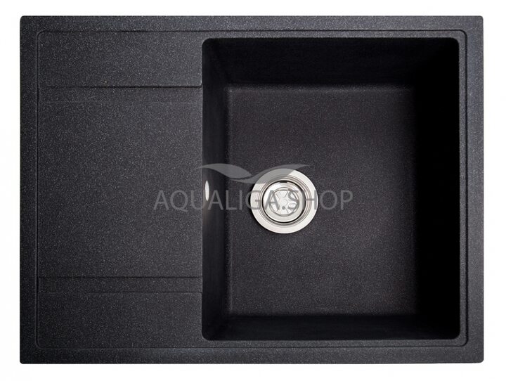 Кухонна гранітна мийка Solid Optima 650x510 чорна
