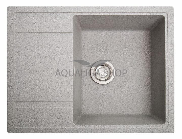 Кухонна гранітна мийка Solid Optima 650x510 сіра