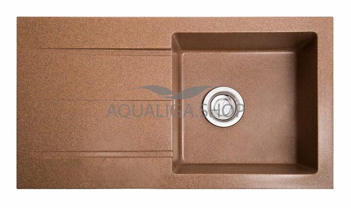 Кухонна гранітна мийка Solid Quadro 780x435 теракот