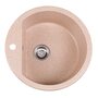 Кухонна гранітна мийка Solid Round Ø 510 рожева №1